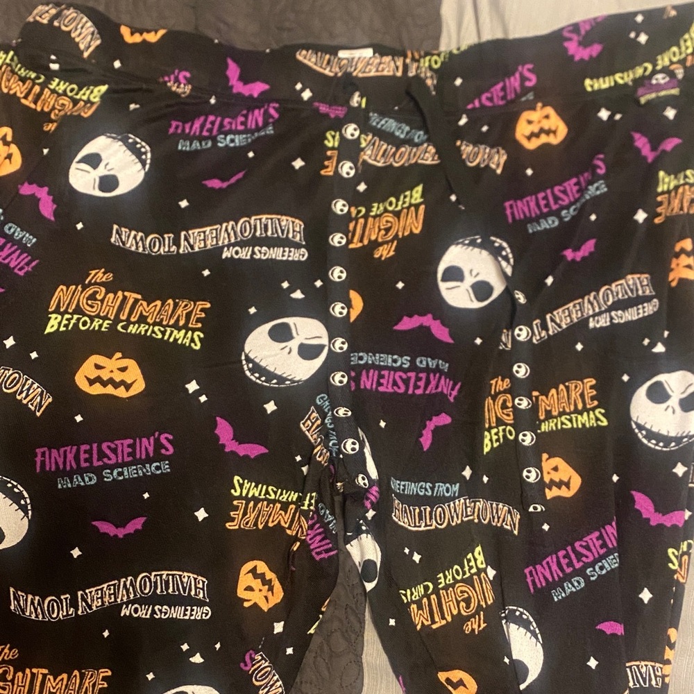 Disney Black and Purple Nightmare Before Christmas Pants